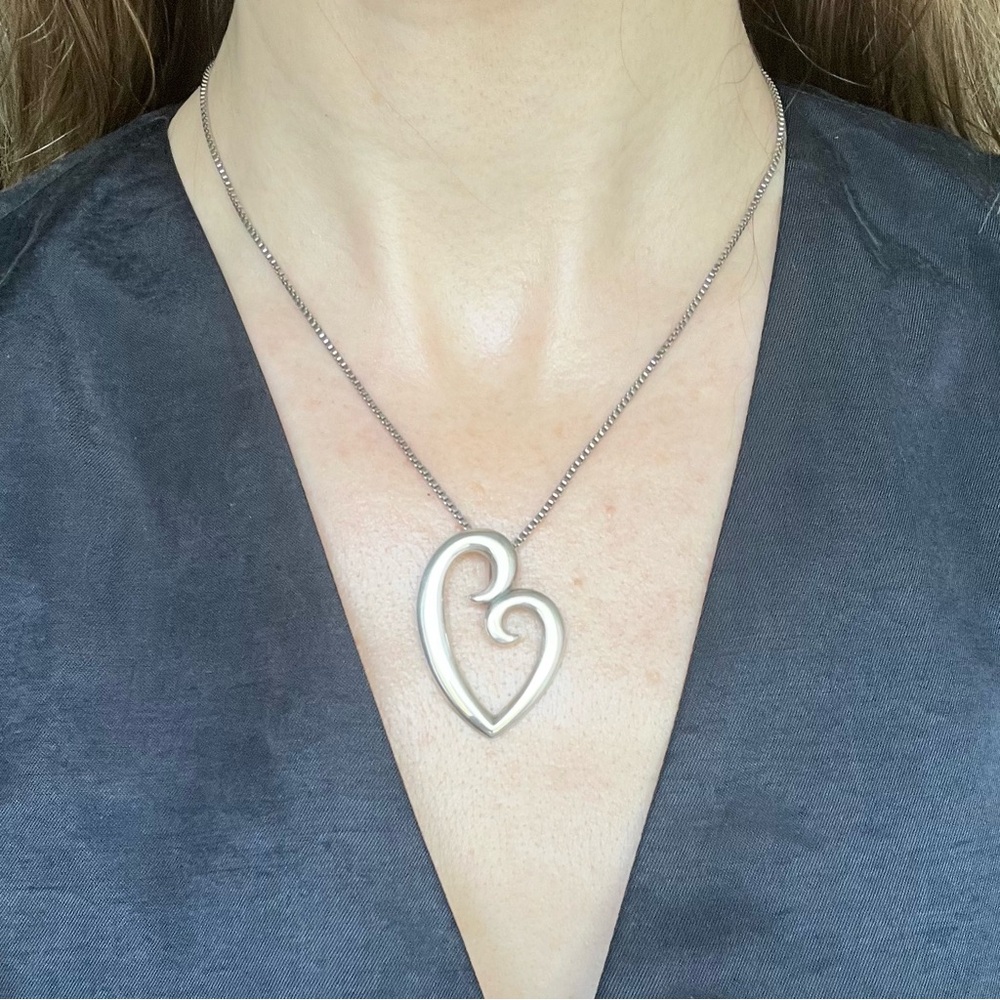 James Avery .925 Silver Heart Necklace